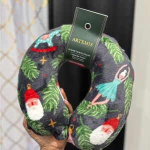 Artemis Design Co. Kids Travel Pillow - Festive Green and Red